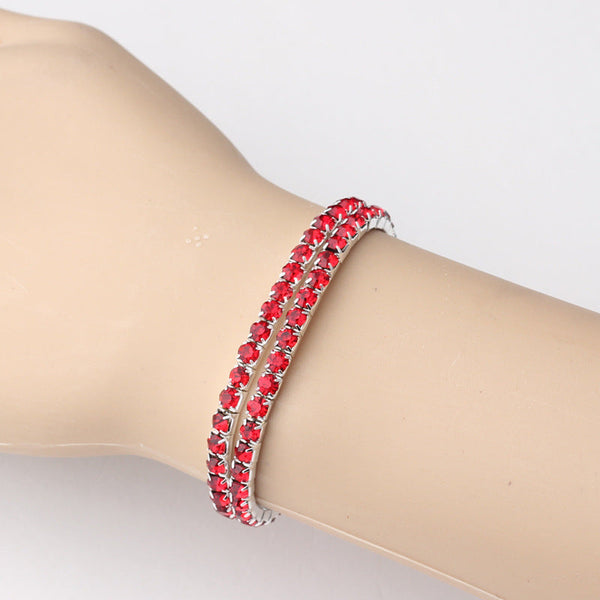 Bracelete de Ténis Ruby em Prata